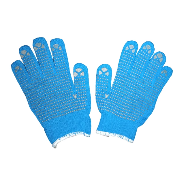 hand glove bintik colour blue